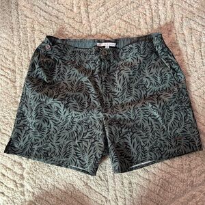 Parke & Ronen Leaf Patterned Swim Trunks